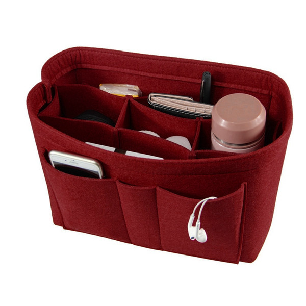 Felt Makeup Bag Organizer Insert Bag Handbag Organizer Insert Multi-functional Travel Cosmetic Bag Girl Toiletry Storage Bags