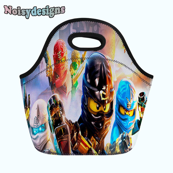 Hot Sale Cartoon Lunch BagsFamous Game Ninjago Movies Printed For Kids Totes Portable Storage Bag School Thermal Bag Lunch Box