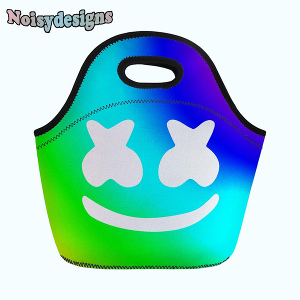 Marshmello Pattern Prints 3D Famous Lunch Bag Waterproof Warm Heat Insulation Container cartoon cute Thicker Bag for kids