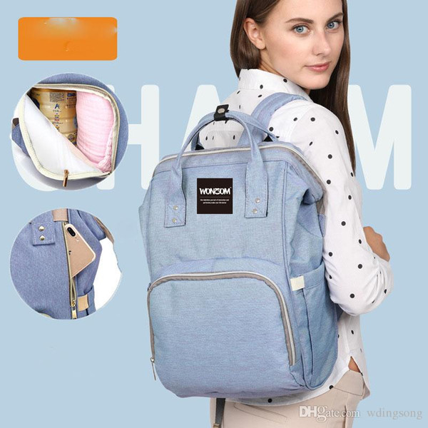 Wonzom New Large Capacity Designer Baby Bags for Mummy Diaper Bag Backpack Baby Stroller Carriage Pram Accessories Nappy Bags