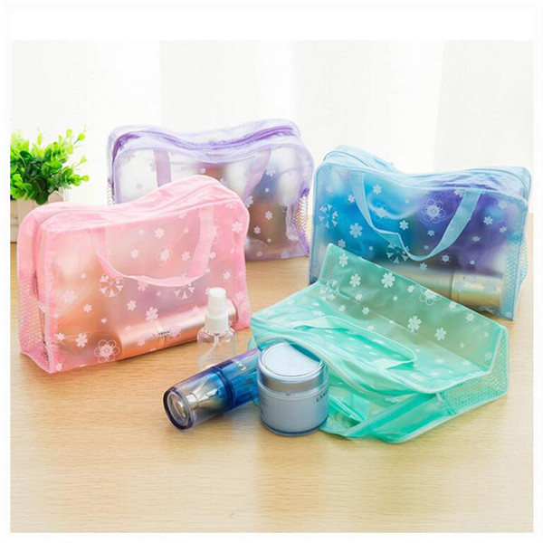 Women Travel PVC Transparent Cosmetic Bag Women Travel Make up Toiletry Bags Makeup Organizer Case Zipper Wash Bag 0169