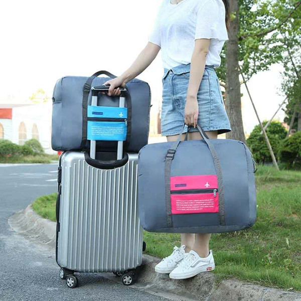 Portable Folding Travel Receiving Clothes Bag, Large Capacity Korean Aircraft Bag for Business Travel, Lightweight Pull-rod Box