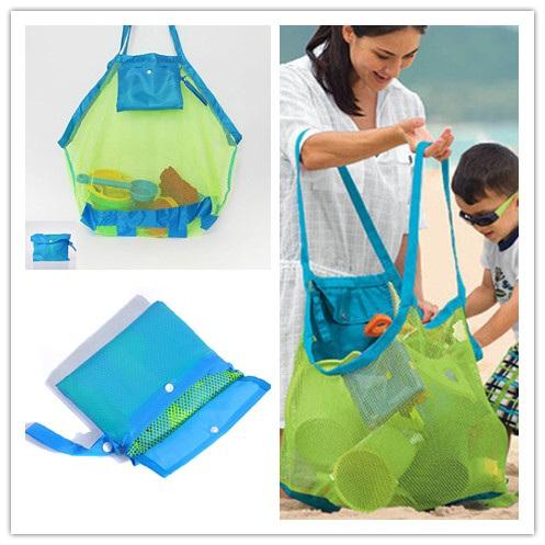 Outdoor children beach storage bag Clothes Folding bag dredging sand tools debris large net bag shovel Toys Organizer