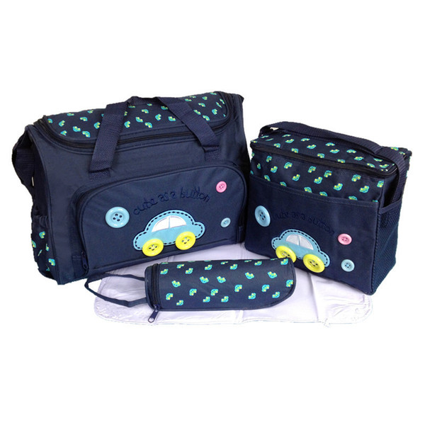 High Quality Multifunction Tote Packages Baby Shoulder Diaper Bags Durable Nappy Bag Baby's Feeding Bottle Mummy Packs 4PCS/Set