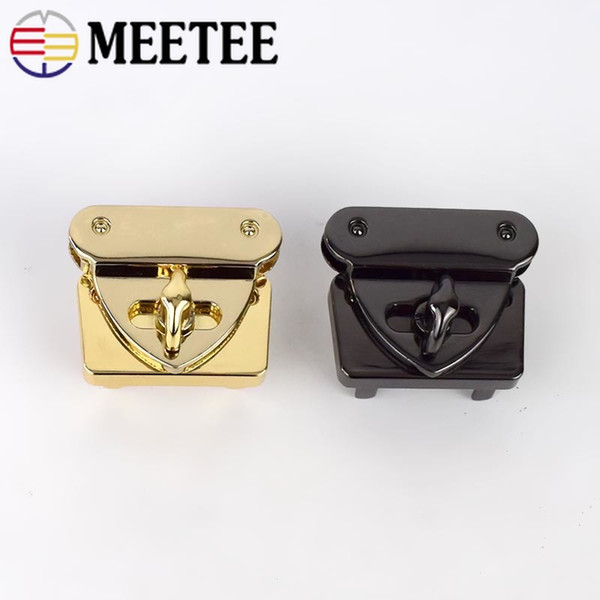 Meetee 31X37mm Metal Locks Buckle For Handbag Bags Purse Clasp Closure Fashion Twist Turn Lock DIY Luggage Accessories BF120