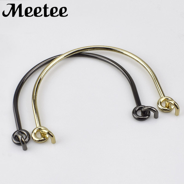 15.5CM Meetee Bag Metal Clasp Handle DIY Bag Accessories Gold,silver Women Purse Metal Clasp Handles F1-61