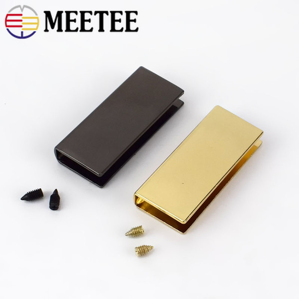 Meetee Bag Corner Clip Edges Protector Metal Buckles Luggage Decorative Buckles DIY Leather Crafts Hardware Accessories