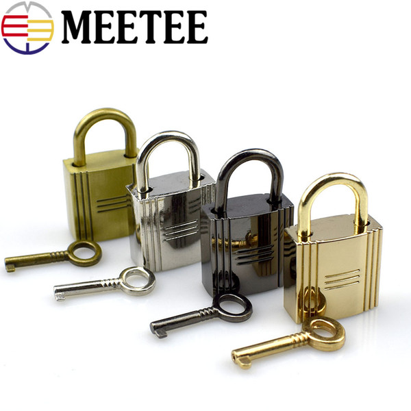 Meetee metal lock Fashion Square Bag Decorative Locks padlock Snaps Handbag Metal Buckles Hardware Bag lock Accessories G9-1