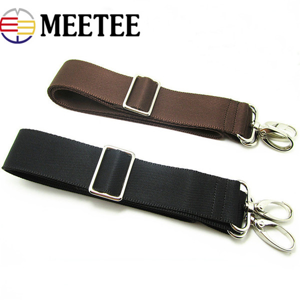 Meetee 3.8cm Nylon Webbing Ribbon Belt Metal Buckle Strap Computer Bag Strap Men Bag Strap