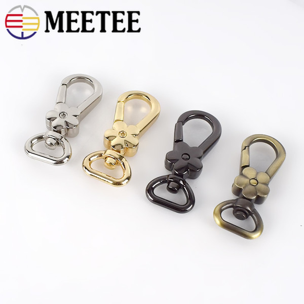 Meetee 44*12mm Metal Carabiner bag holder Buckle Dog Buckles Strap Chain Lobster Snap Hook Buckle DIY Sewing bag holder Accessories AP376