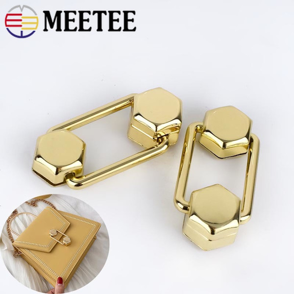 Meetee Gold Metal Rotary Locks For Handbag Clasp Bag Turn Lock Buckle DIY Handbag Luggage Hardware Accessory