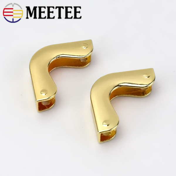 Meetee 25*37mm Bag Corner Metal Luggage Decorative Buckle DIY Manual Edge Banding Bag Handbag Hardware Accessories