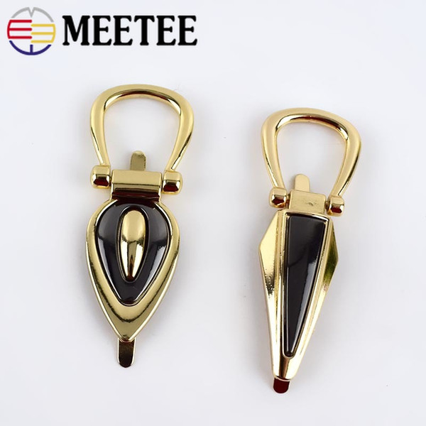 Meetee Metal Handbag Side Clip Ring Buckles Bag Hanger Chain Ring Hang Hooks DIY Luggage Hardware Accessories