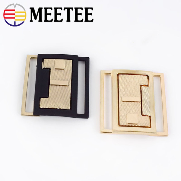 Meetee Zinc Alloy Buttons Metal Adjustable Clip Buckle DIY Apparel Bag clothes Sewing Craft Decoration AP002