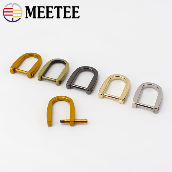 Meetee15mm Detachable D Ring Metal Screw Buckles For Bag Belt Luggage Clasp Hooks Luggage Accessories AP506