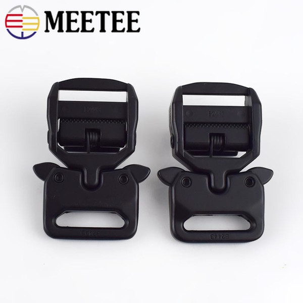 Meetee 26mm Adjustment Release Buckle Zinc Alloy Tactical Belt Buckle Head DIY Belt Strap Snap Hook Clasp Accessories