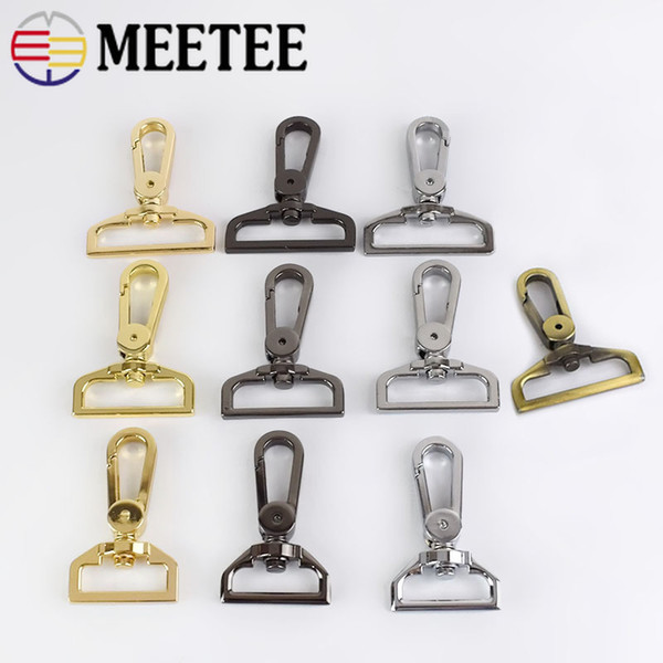 Meetee 25/32/38mm Metal Hook Buckles For Handbag Snap Clip Buckle Bag Strap Hanging Luggage Hardware Accessories