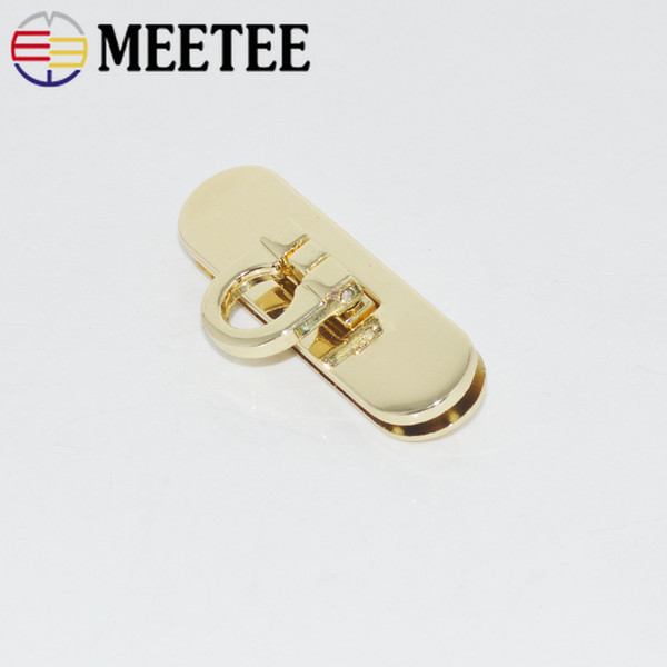 Meetee Metal Bag Lock Buckle Twist Turn Lock Clasp DIY Replacement Bags Purse Snap locks Closure Leather Hardware Accessories