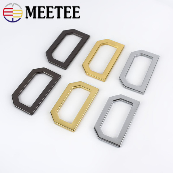 Meetee 38mm Metal Square D Rings Buckles For Handbag Belt DIY Bags Handmade Luggage Hardware Accessories