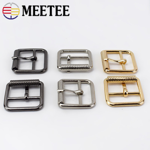 Meetee 25mm Adjustable Pin Buckles For Handbags Straps Rectangle Ring Adjust Roller Belt Buckles DIY Leather Accessories