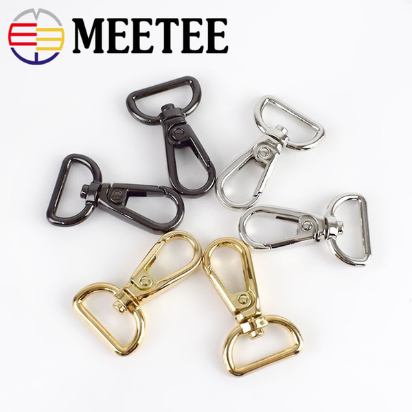 meetee 19mm Metal Buckle For Bag Dog Collar Webbing Buckles Hanger Lobster Clasps Swivel Trigger Clips Snap Hook DIY Accessories BF106