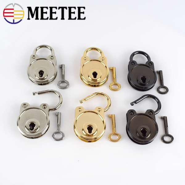 Meetee Metal Key Lock For Handbags Bag Twist Padlock Clasp Buckle Decorative Diy Luggage Hardware Accessories