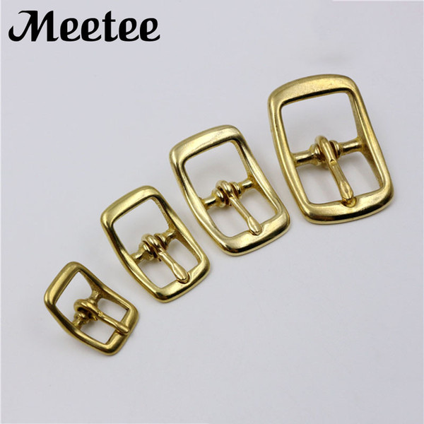 Meetee 13mm 16mm 20mm 25mm Solid Brass Bag Accessories Belt Buckles Package Luggage DIY Leather Craft Hardware Accessories F1-38