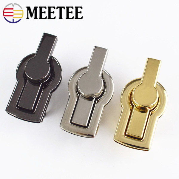 Meetee BF111 Fashion Women Twist Turn Locks Metal Bag Clasps Closure Lock Purse Handbag Bag Replacement DIY Hardware Accessories