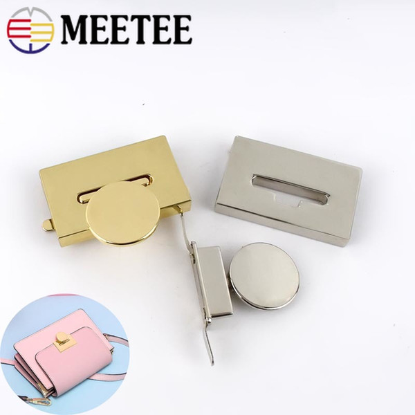 Meetee Handbag Twist Turn Lock Bag Replacement Metal Locks Purse Snap Clasp Closure Luggage Hardware Accessories