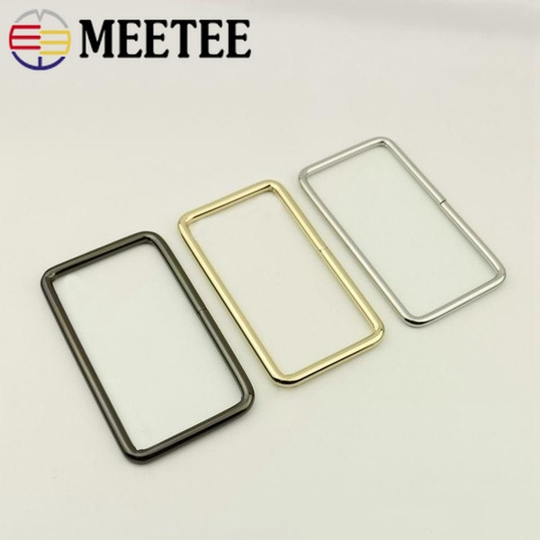 Meetee 100mm*50mm*6mm square ring Hand Bag Metal handle DIY Handmade Bag Luggage Hardware Craft Decoration Accessories BD399