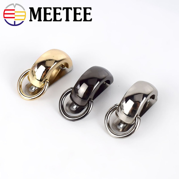 Meetee 16mm Metal Bag Chain Hang Buckle Backpack Screw Arch Bridge Shoulder Strap Hook Bag Hanger Luggage Hardware Accessories BF050