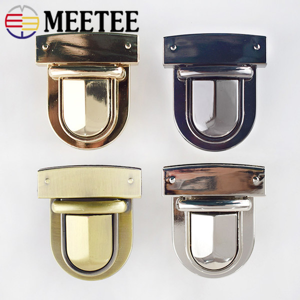 Meetee Closure Lock Fashion Women Twist Turn Lock Metal Bag Clasps Purse Handbag Bag Replacement DIY Hardware Accessories