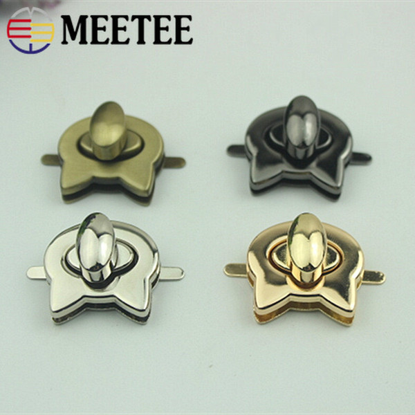 Meetee Handbag Locks Buckles Fashion Twist Turn Lock For Bag DIY Replacement Purse Snaps Clasp Closure Accessories