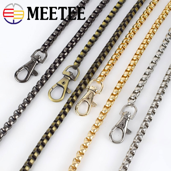 Meetee 120cm Hight Quality Metal Chain DIY Bag Shoulder Strap Handbags Accessories Parts Replacement Chain F7-32