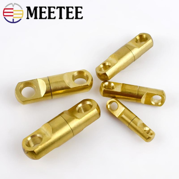 Meetee Metal Keychain Rings Buckle Brass Round Rotating Link Buckle Clothes Belt Luggage Hardware Handmade Accessories