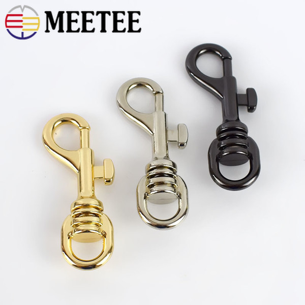 Meetee Metal Hook Buckles Bag Buckle Keychain Trigger Lobster Clasps Handbag Strap Swivel Snap Hooks Bag Accessories