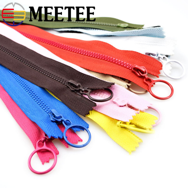 Meetee resin zipper 25cm Closed and 60cm open-end zippers for DIY craft sewing bag garment accessories 15 colors A1-1