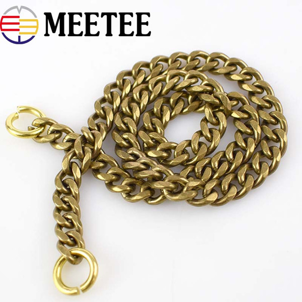 Meetee Solid Brass Wallet Chain For Men Belt Pants Keychain Trousers Jeans Metal Buckle Clips Snap Hook DIY Accessories