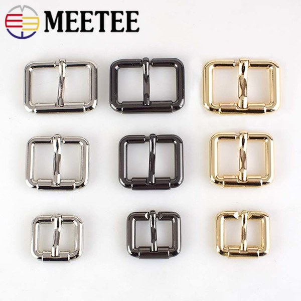 Meetee pin buckle high-end luggage handbags zinc alloy roll needle buckle Real leather belt Adjustable buckle belt hardware accessorie F3-22