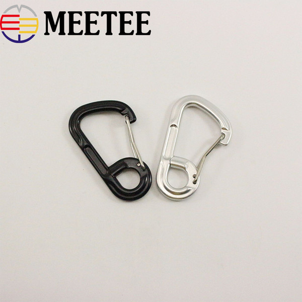 Meetee 6.3*3.6cm Outdoor Backpack Metal Buckles Snap Mountain Hiking Bag Webbing Clip Buckle Clasp Hook DIY Accessories KY841