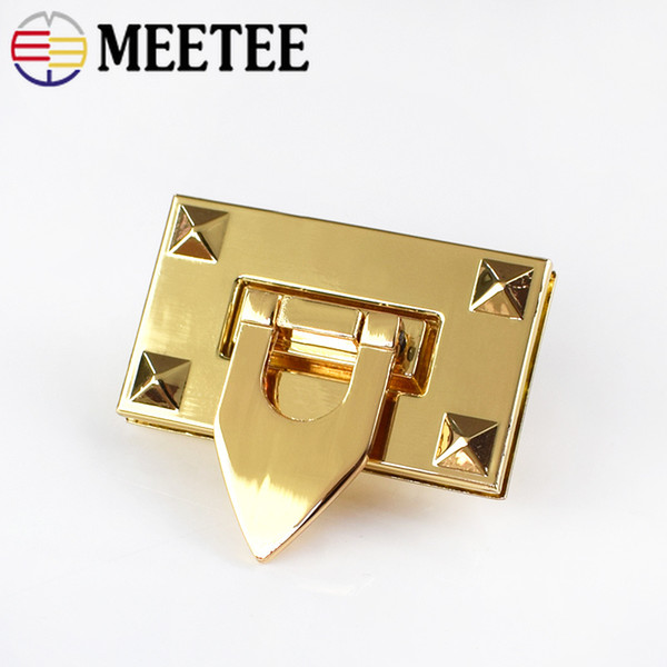 Meetee 2019 New Metal Turn Lock Snap For Handbag Women Bag Twist Lock Clasps Closure DIY Metal Buckle Hardware Accessories H4-2