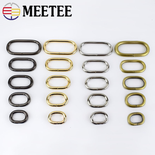 Meetee Oval Metal O D Ring Buckle For Handbag Strap Webbing Loop Clasp Buckles DIY Hardware Accessories