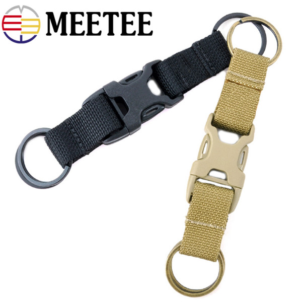 Meetee Outdoor Ring Multi-function Belt Buckle Carabiner Backpack Snap Buckle Webbing Backpack Clips Hanging Ring Keychain AP247