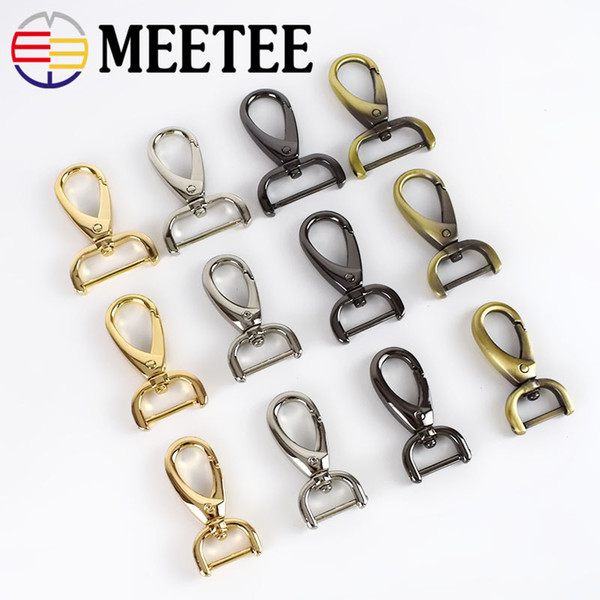 Meetee Metal Bags Dog Buckle Clasps Handbag Key Chain Buckle Movable Screw Hooks DIY Leather Sewing Accessories