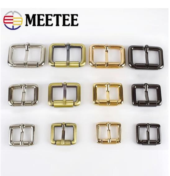 Meetee 20-32mm Square Metal Buckle For Belt Backpack Strap Roller Pin Buckle DIY Leather Bag Hardware Accessories BD307