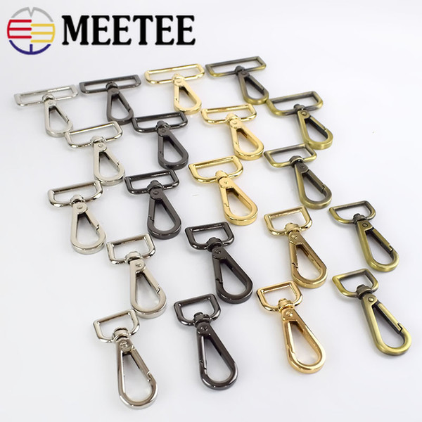 Meetee Handbag Straps Hook Metal Buckles Collar Lobster Clasp Swivel Trigger Clips Snap Hooks DIY Leather Craft Accessory