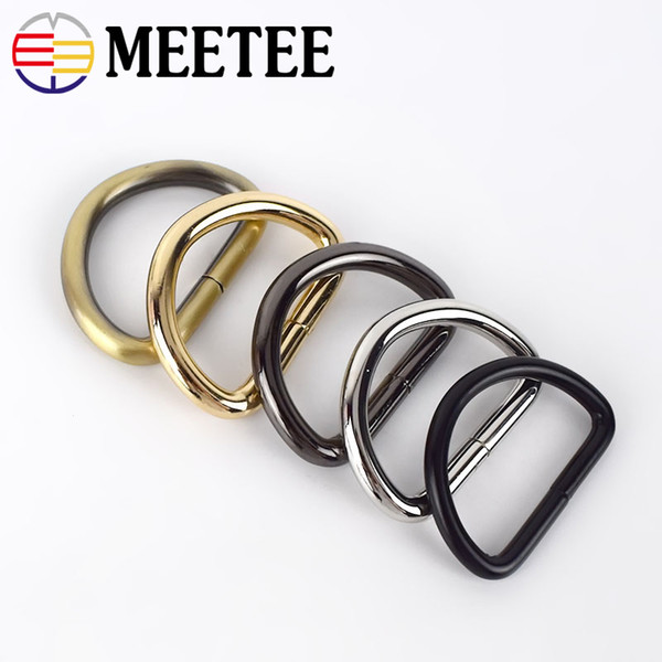 Meetee Wholesale D Ring Buckle Bag Ring Buckle Fittings for Handbag Men Women Bags Luggage Hardware Accessories F4-6
