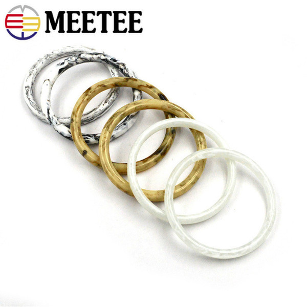 Meetee Resin Acrylic Bag Handle O Ring Buckles Bags Kiss Clasp Handles Clutch DIY Craft Accessories