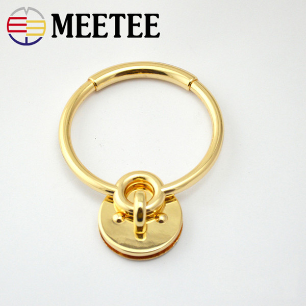 Meetee Metal Handle Zinc Alloy Handbag Round Handle New Leather Bag Metal Handle Hardware Accessories Wholesale BD042