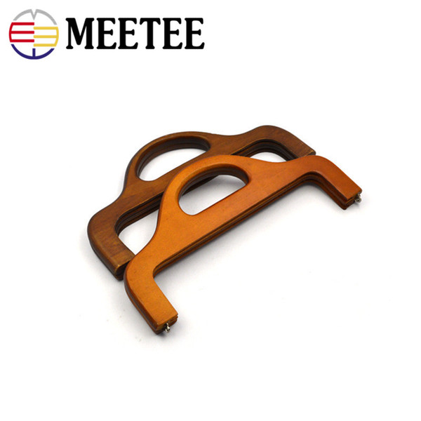 Meetee 15.5*30cm Bag Wood Frame Handle Antique Kiss Clasp Purse Frames DIY Bag Decoration Handle Accessories ZK755